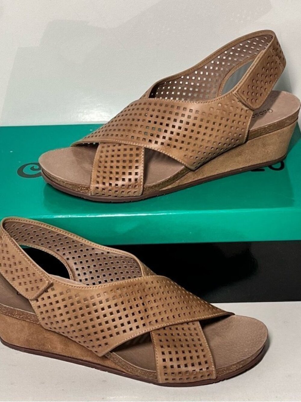 Chocolat Blu Theo Leather Sandal Wedge